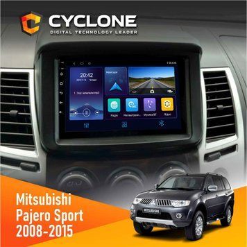 Штатна магнітола Mitsubishi Pajero Sport 2008-2015 Cyclone C9-006 4x64, DSP, DVR НФ-00002615 фото