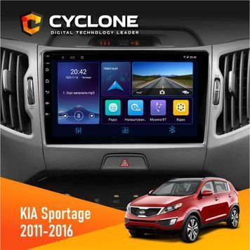 Штатна магнітола KIA Sportage 3 2011-2016 CAN Cyclone C9-006 4x64, DSP, DVR НФ-00002421 фото