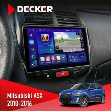 Штатна магнітола Mitsubishi ASX 2010-2016 Decker D10-005 4x64, DSP, 360, 4G, 2k НФ-00008323 фото