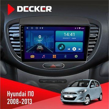 Штатна магнітола Hyundai I10 2008-2013 Decker D9-001 4x64, DSP НФ-00004289 фото
