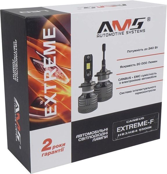 LED лампи AMS EXTREME-F HB3/HB4 5500K CANBUS AR-75916 фото