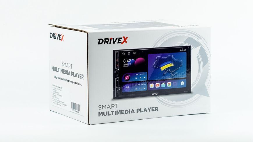 Автомобільний мультимедійний центр 2-Din 7" з бездротовим CarPlay та Android Auto - DriveX A-701 2-Din 7" 4xCores 2/32GB 4x45W Android 10.0 DX-3156 фото
