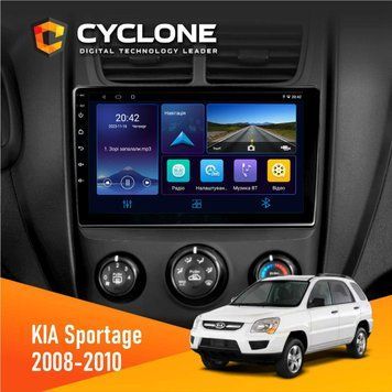 Штатна магнітола KIA Sportage 2008-2010 Cyclone C9-006 4x64, DSP, DVR НФ-00004145 фото