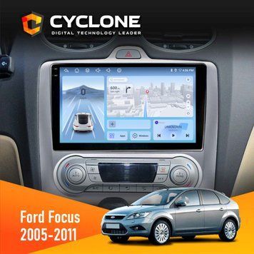 Штатна магнітола Ford Focus 2 2005-2011 Climate Cyclone C9-009 4x64, DSP, 4G, 2k НФ-00007840 фото