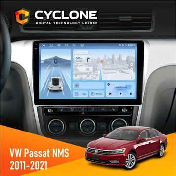 Штатна магнітола Volkswagen Passat NMS 2011-2021 Cyclone C10-005 4x64, 4G, DSP, 2k НФ-00007782 фото