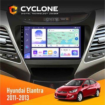 Штатна магнітола Hyundai Elantra 2011-2013 Cyclone C9-008 4x64, DSP НФ-00006997 фото