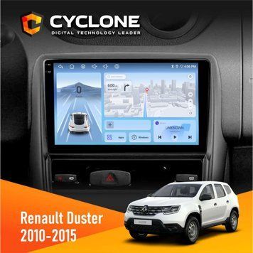 Штатна магнітола Renault Duster 2010-2015 Cyclone C9-009 4x64, DSP, 4G, 2k НФ-00007999 фото
