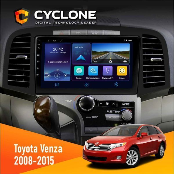 Штатна магнітола Toyota Toyota Venza 2008-2015 AMP Cyclone C9-006 4x64, DSP, DVR НФ-00003968 фото