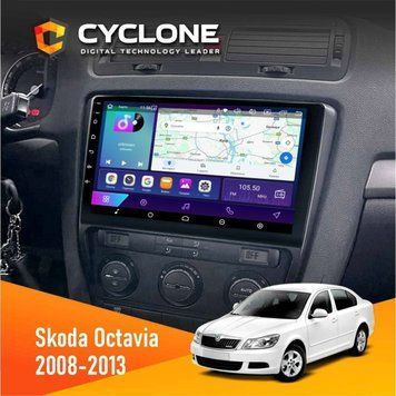 Штатна магнітола Skoda Octavia A5 2008-2013 Black Cyclone C10-002 2x32, 4G, 2k НФ-00004472 фото