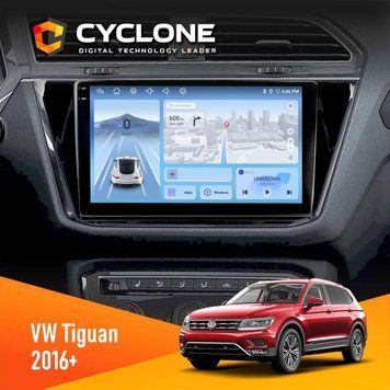 Штатна магнітола Volkswagen Tiguan 2016+ Cyclone C10-005 4x64, 4G, DSP, 2k НФ-00007790 фото