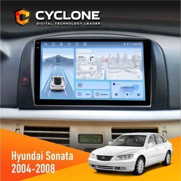 Штатна магнітола Hyundai Sonata (NF) 2004-2008 Cyclone C9-009 4x64, DSP, 4G, 2k НФ-00007883 фото