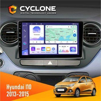 Штатна магнітола Hyundai I10 2013-2015 Cyclone C9-008 4x64, DSP НФ-00007005 фото