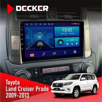 Штатна магнітола Toyota Land Cruiser Prado 150 2009-2013 Decker D9-003 6x128, DSP, 4G, 2k НФ-00004826 фото