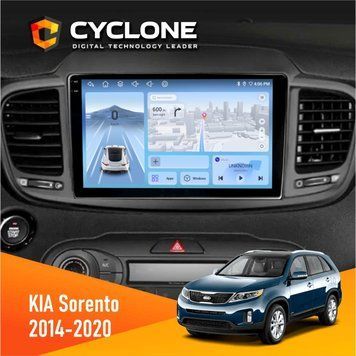 Штатна магнітола KIA Sorento 2014-2020 Cyclone C10-005 4x64, 4G, DSP, 2k НФ-00007734 фото