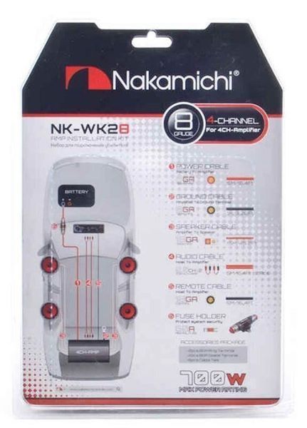 Комплект для подключения усилителя Nakamichi NK-WK28 8GA AR-42272 фото