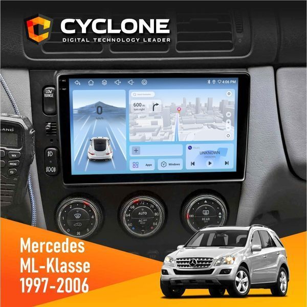 Штатна магнітола Mercedes-Benz ML-Class (W163) 1997-2006 AMP Cyclone C9-009 4x64, DSP, 4G, 2k НФ-00007947 фото