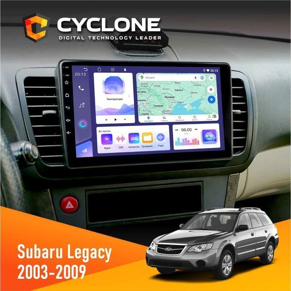Штатна магнітола Subaru Legacy 2003-2009 Cyclone C9-008 4x64, DSP НФ-00007134 фото