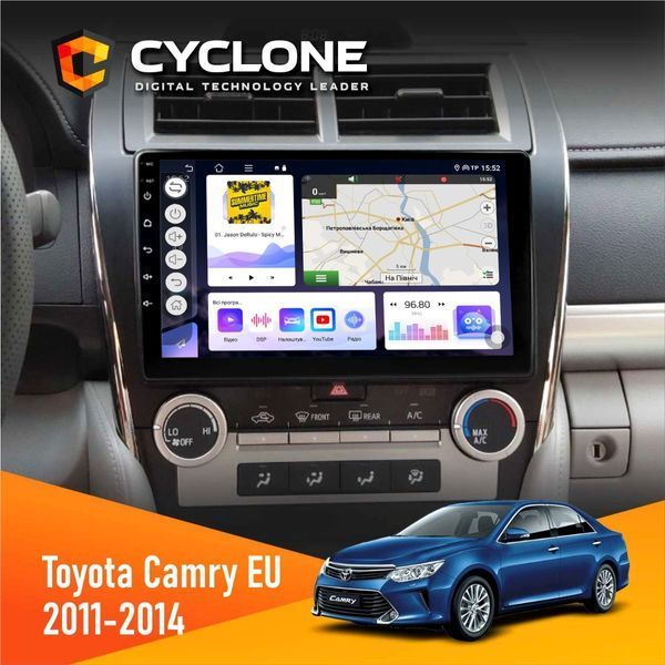Штатна магнітола Toyota Camry 2011-2014 Cyclone C10-004 4x64, DSP, 2k НФ-00005301 фото