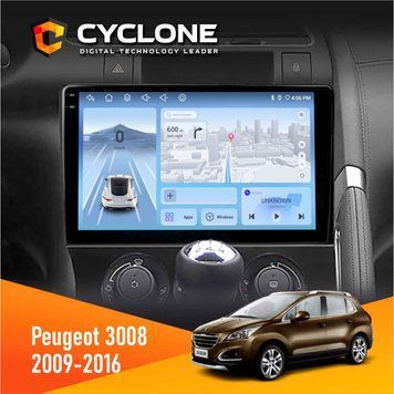 Штатна магнітола Peugeot (3008) 2009-2016 Climate Cyclone C9-009 4x64, DSP, 4G, 2k НФ-00007986 фото