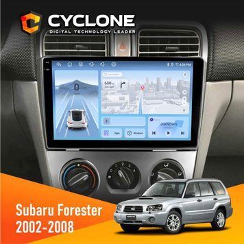 Штатна магнітола Subaru Forester 2002-2008 Cyclone C9-009 4x64, DSP, 4G, 2k НФ-00008024 фото