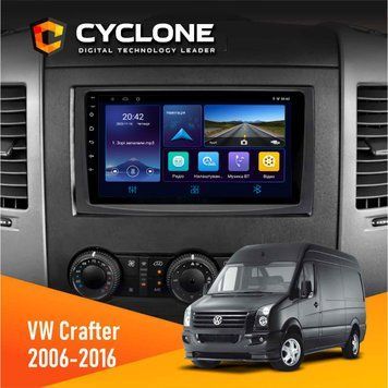 Штатна магнітола Volkswagen Crafter 2006-2016 Cyclone C9-006 4x64, DSP, DVR НФ-00002951 фото