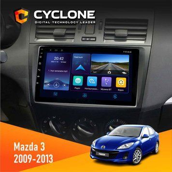 Штатна магнітола Mazda 3 2009-2013 Cyclone C9-006 4x64, DSP, DVR НФ-00002447 фото