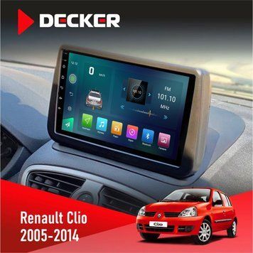 Штатна магнітола Renault Clio 2005-2014 Decker D9-003 6x128, DSP, 4G, 2k НФ-00004774 фото