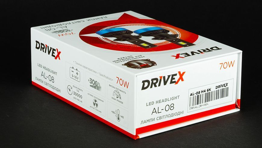 LED лампи автомобільні DriveX AL-08 HB3(9005) 6000K LED 70W CAN 12V DX-1059 фото
