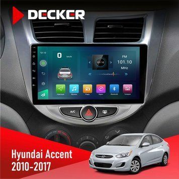 Штатна магнітола Hyundai Accent 2010-2017 Decker D9-003 6x128, DSP, 4G, 2k НФ-00004667 фото