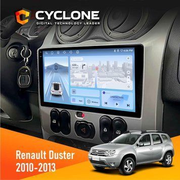 Штатна магнітола Renault Duster 2010-2013 Cyclone C9-009 4x64, DSP, 4G, 2k НФ-00007998 фото