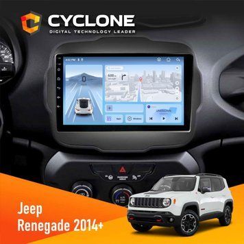 Штатна магнітола Jeep Renegate 2014+ Cyclone C9-012 4x64 DSP 4G НФ-00008835 фото