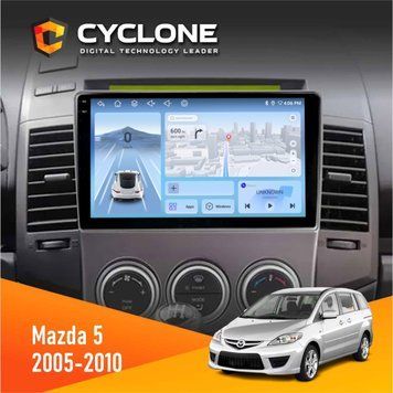 Штатна магнітола Mazda 5 (Premacy) 2005-2010 Cyclone C9-009 4x64, DSP, 4G, 2k НФ-00007934 фото
