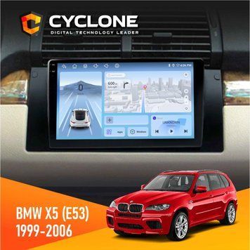 Штатна магнітола BMW X5 (E53) 1999-2006 Cyclone C9-009 4x64, DSP, 4G, 2k НФ-00007808 фото