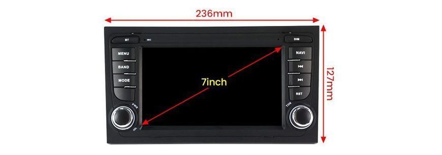 Штатна магнітола AMS Audi A4 2002-2008 M200S 2+32Gb 7" AR-96015 фото