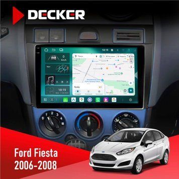 Штатна магнітола Ford Fiesta 2006-2008 Decker D9-004 6x128, DSP 360, 2k НФ-00007220 фото