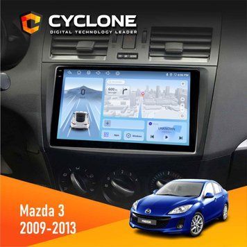Штатна магнітола Mazda 3 2009-2013 Cyclone C9-009 4x64, DSP, 4G, 2k НФ-00007933 фото