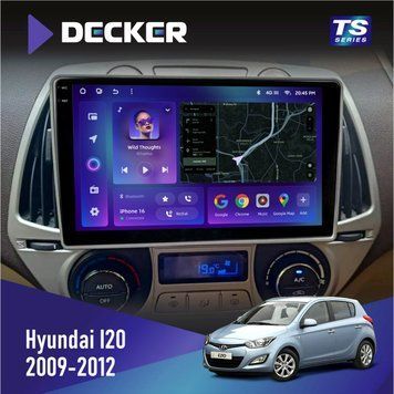 Штатна магнітола Hyundai I20 2009-2012 Climate Decker TS TS9-004 6x128, DSP 4G, 2k НФ-00005720 фото