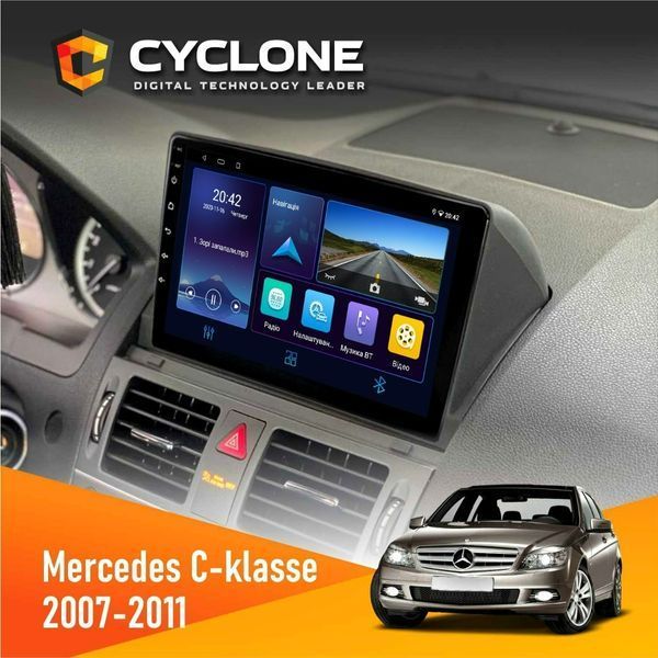 Штатна магнітола Mercedes-Benz C-Class (W204) 2007-2011 Cyclone C9-006 4x64, DSP, DVR НФ-00002520 фото