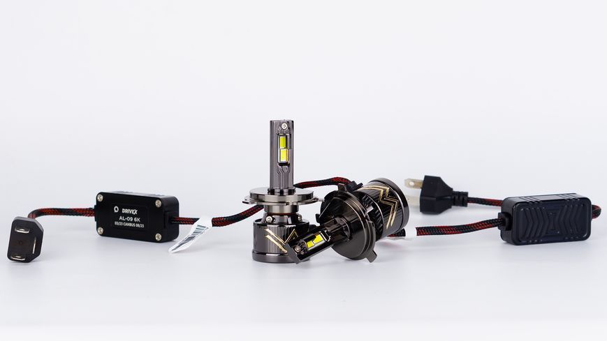 LED лампи автомобільні DriveX AL-09 H4 H/L 6000K LED 65W CAN 12V DX-1047 фото