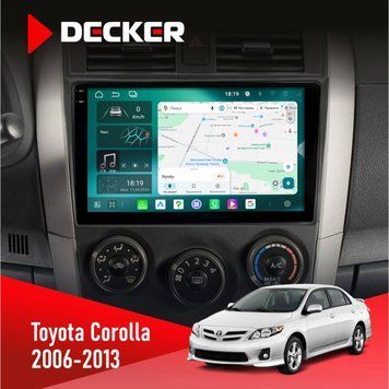 Штатна магнітола Toyota Corolla 2006-2013 Decker D9-004 6x128, DSP 360, 2k НФ-00007474 фото