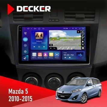 Штатна магнітола Mazda 5 (Premacy) 2010-2015 Decker D9-005 4x64, DSP, 360, 4G, 2k НФ-00008296 фото