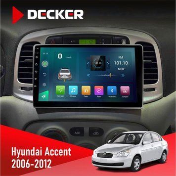 Штатна магнітола Hyundai Accent 2006-2012 Decker D9-003 6x128, DSP, 4G, 2k НФ-00004666 фото