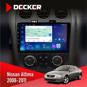 Штатна магнітола Nissan Altima 2008-2011 Decker D10-007 4x64, DSP, 360, 4G НФ-00009342 фото