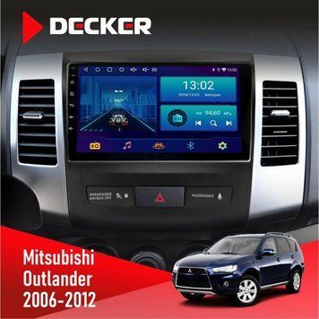 Штатна магнітола Mitsubishi Outlander XL 2006-2012 AMP Decker D9-001 4x64, DSP НФ-00003745 фото