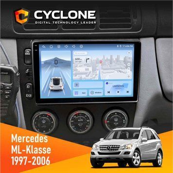Штатна магнітола Mercedes-Benz ML-Class (W163) 1997-2006 Cyclone C9-009 4x64, DSP, 4G, 2k НФ-00007946 фото