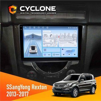 Штатна магнітола SsangYong Rexton 2013-2017 Cyclone C9-009 4x64, DSP, 4G, 2k НФ-00008023 фото