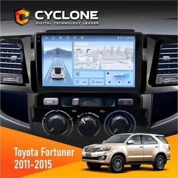 Штатна магнітола Toyota Fortuner 2011-2015 Cyclone C9-009 4x64, DSP, 4G, 2k НФ-00008054 фото