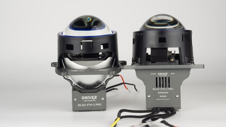 BiLED лінзи автомобільні DriveX BiLED STM-2 PRO 3.0" 50/60W 6000К к-т. DX-24015 фото