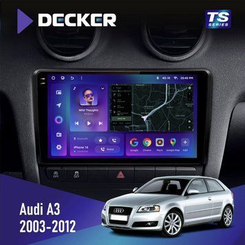 Штатна магнітола Audi A3 2003-2012 Decker TS9-004 6x128, DSP 4G, 2k НФ-00005432 фото