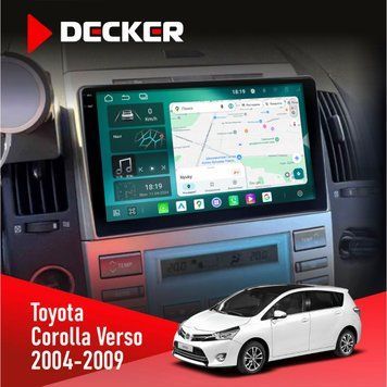 Штатна магнітола Toyota Corolla Verso 2004-2009 Decker D9-004 6x128, DSP 360, 2k НФ-00007471 фото